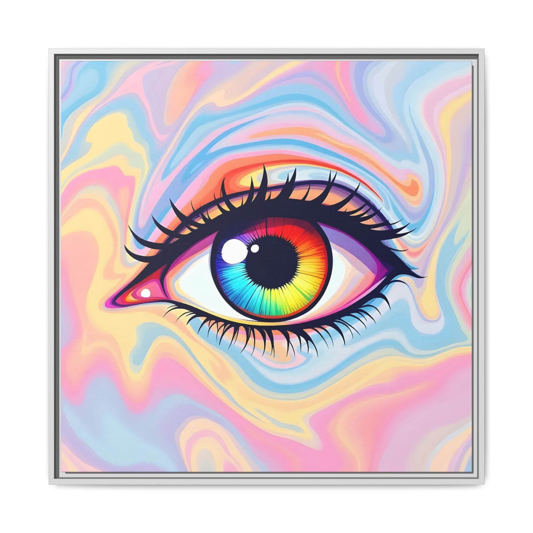 PsEyeFlow #20 - Dreamwave Vision. ( Colorful Framed Matte Canvas Decor ) - Highdellic