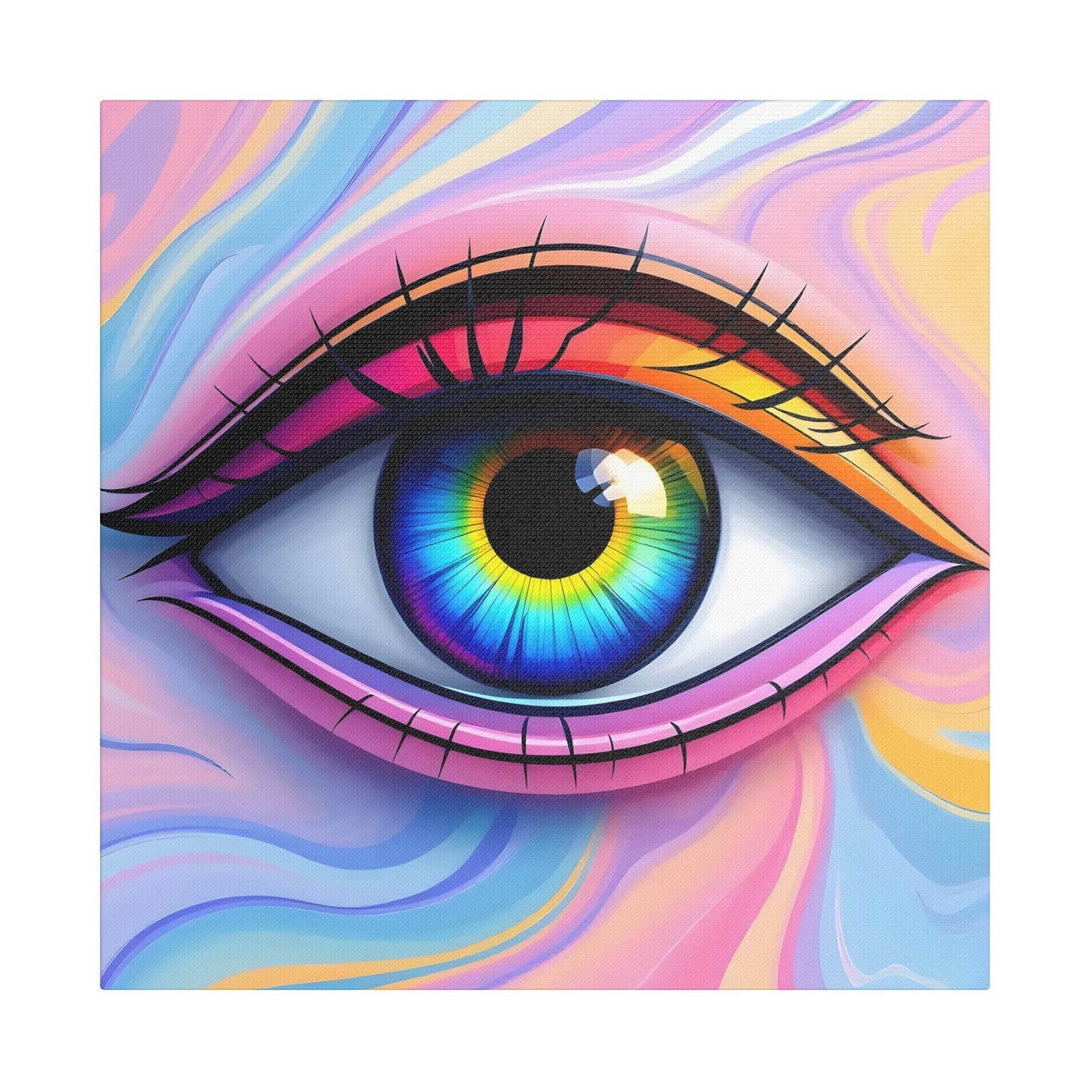 PsEyeFlow #13 - Luminous Gaze. (Satin Canvas, Stretched) - Highdellic