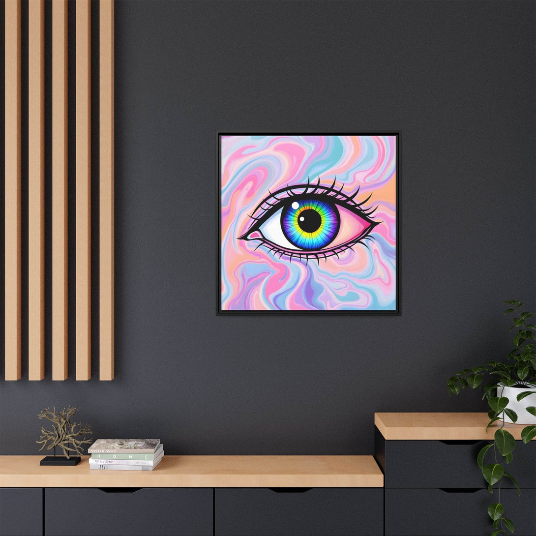 PsEyeFlow #3 – Vivid Mirage (Matte Canvas, Framed (Multi-color)) - Highdellic