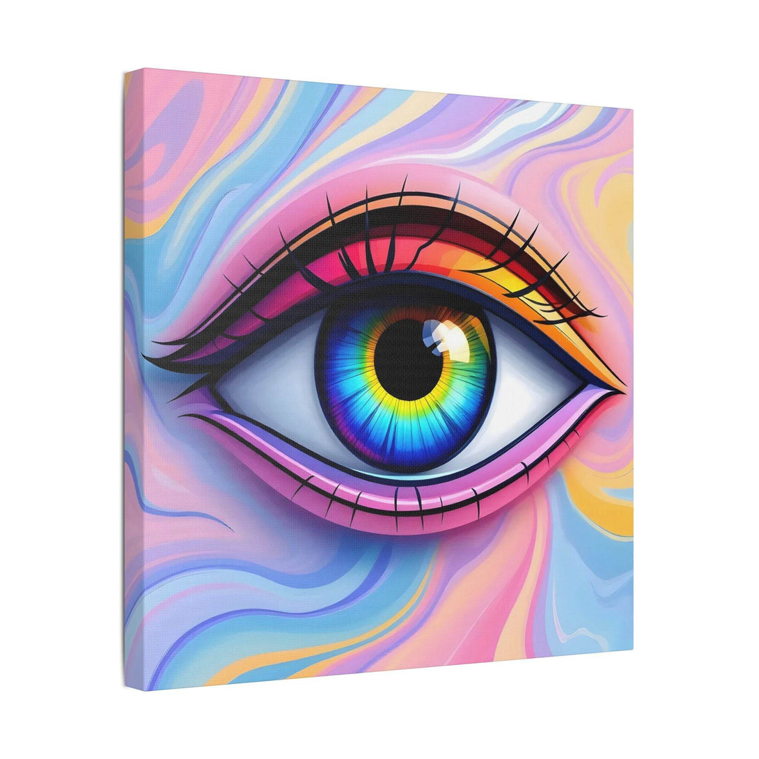 PsEyeFlow #13 - Luminous Gaze. (Satin Canvas, Stretched) - Highdellic