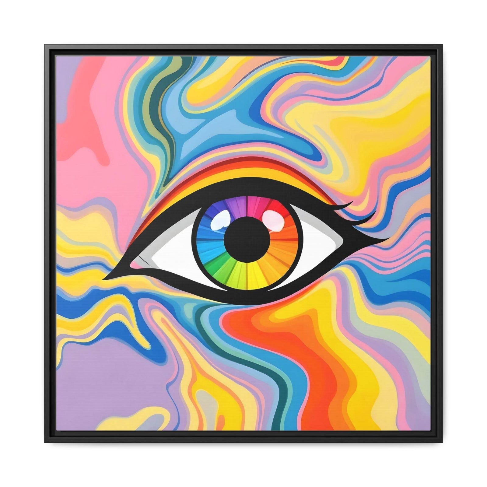 PsEyeFlow #27 - Spectrum Drift. (Matte Canvas, Framed (Multi-color)) - Highdellic