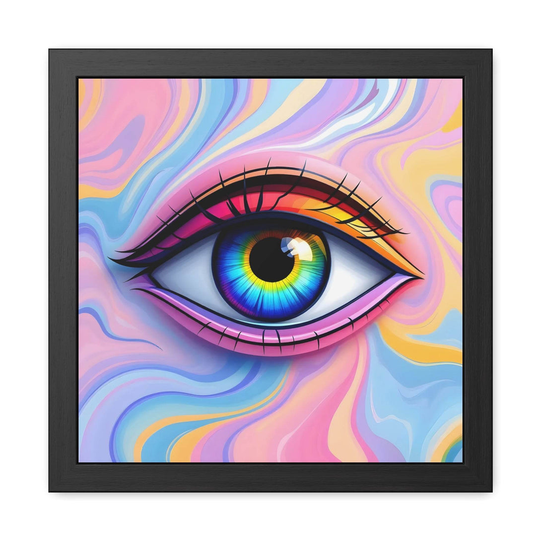 PsEyeFlow #13 - Luminous Gaze. ( wood Framed semi-gloss coated paper ) - Highdellic
