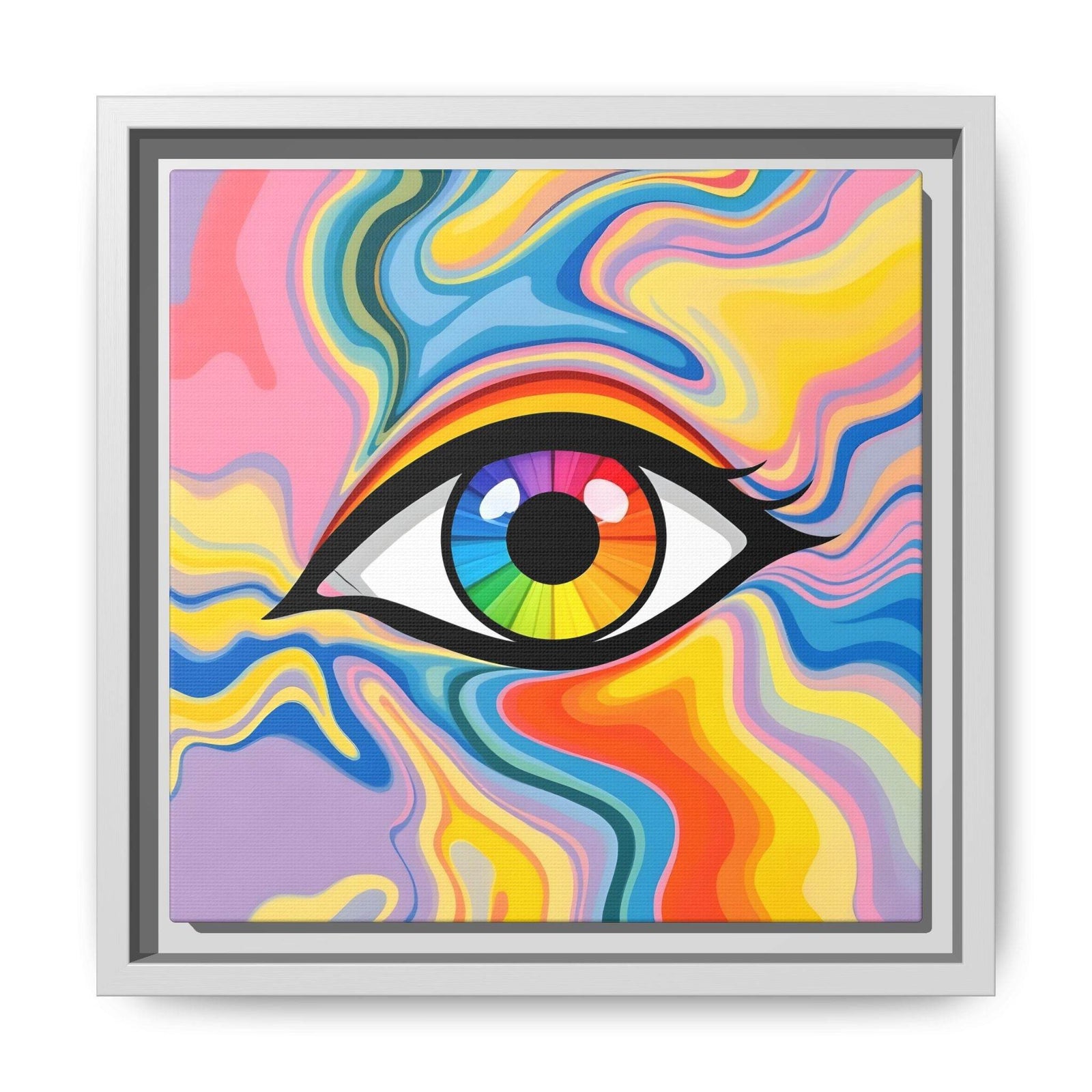 PsEyeFlow #27 - Spectrum Drift. (Matte Canvas, Framed (Multi-color)) - Highdellic