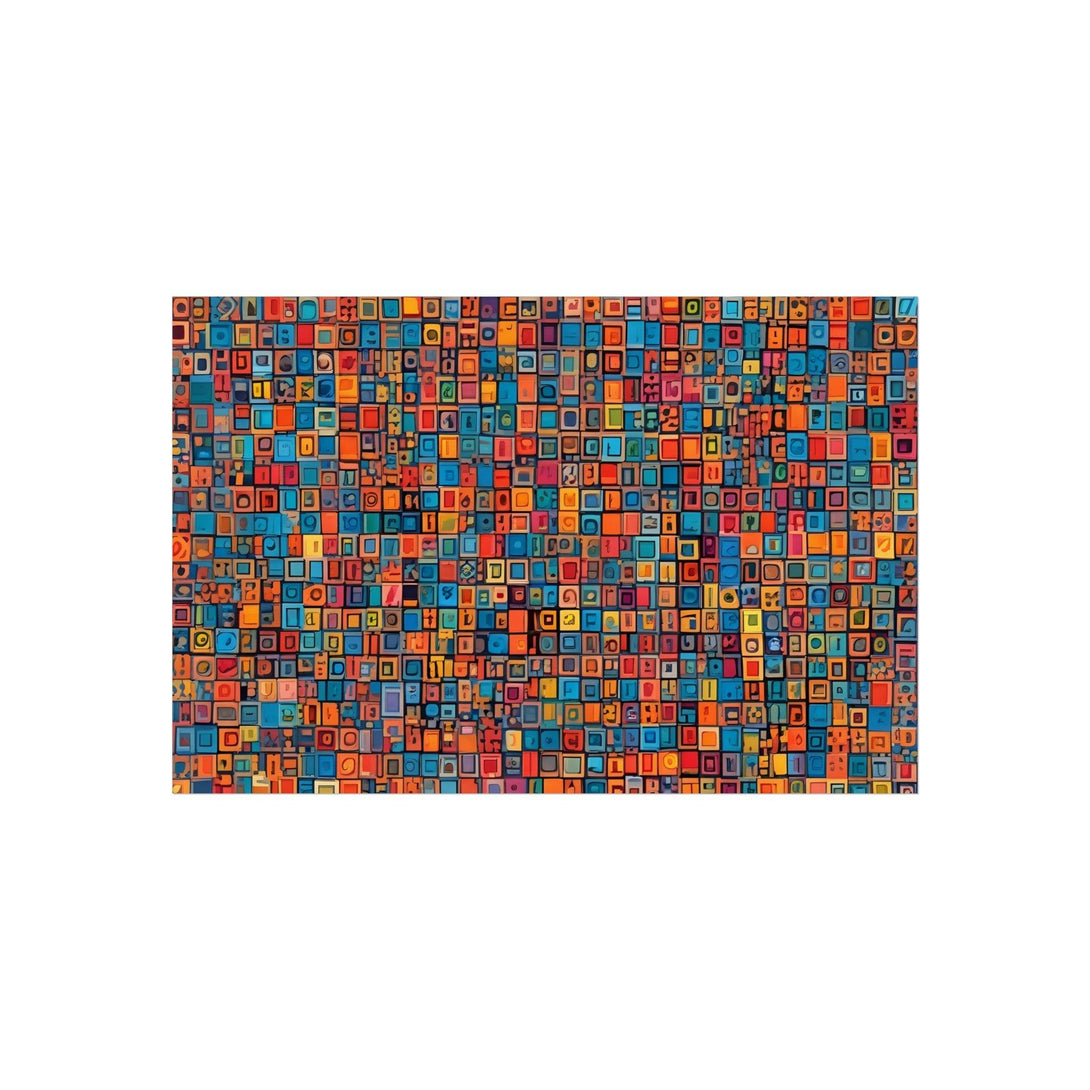 PsEyeCode #1 - Digital Mosaic on Horizontal (3:2) Fine Art Poster - Highdellic