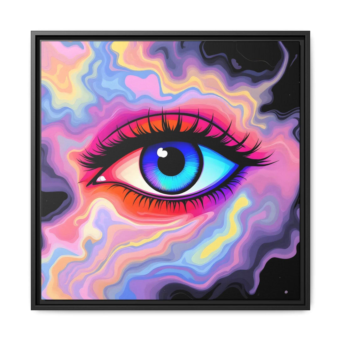 PsEyeFlow #23 - Nebula Gaze ( Colorful Framed Matte Canvas Decor ) - Highdellic