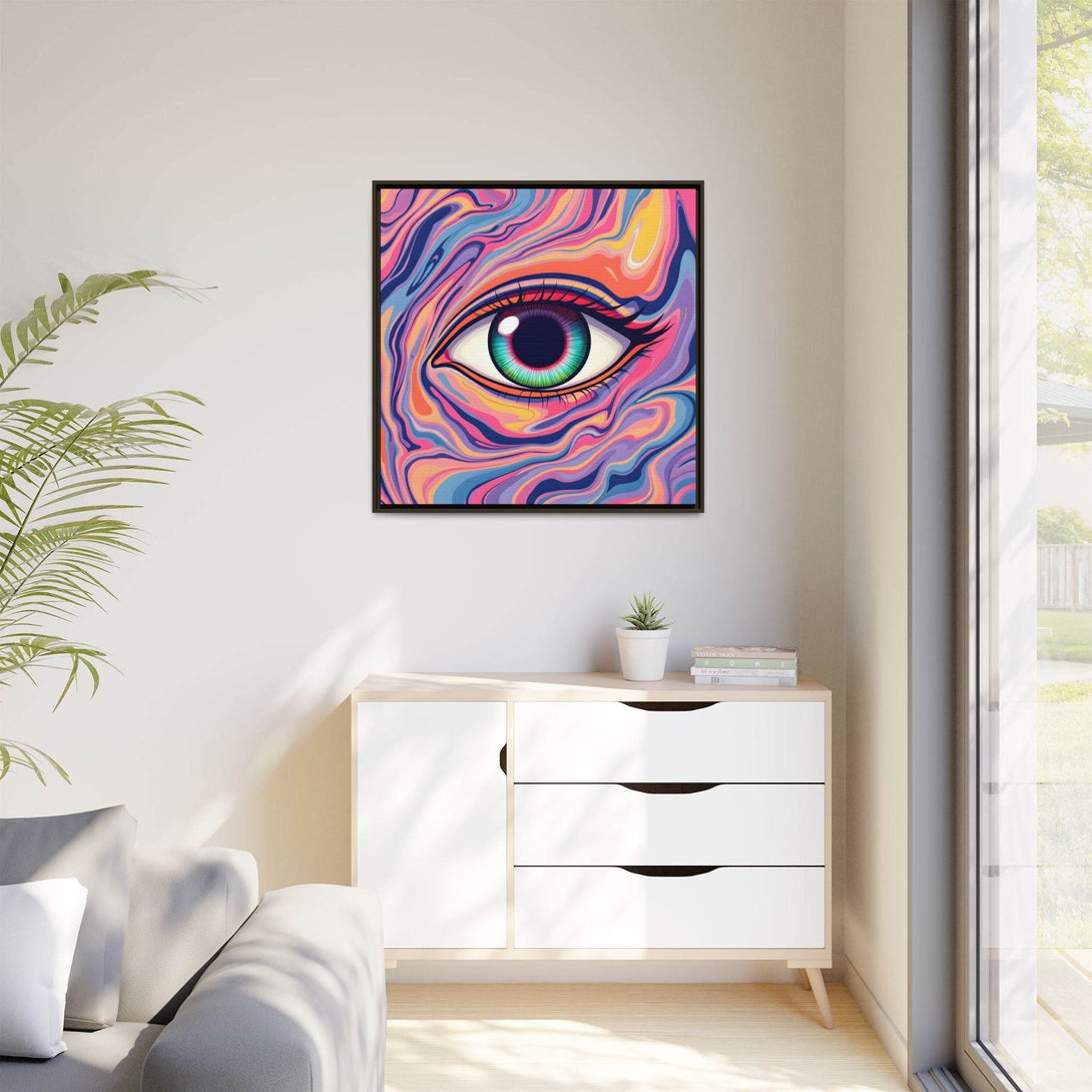 PsEyeFlow #26 - Vivid Echo - (Matte Canvas, Framed (Multi-color)) - Highdellic