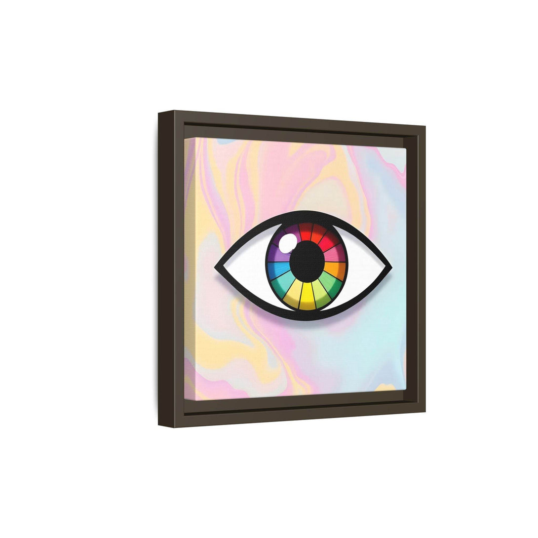 PsEyeFlow 5 - Prism Stare. ( Colorful Framed Matte Canvas Decor ) - Highdellic