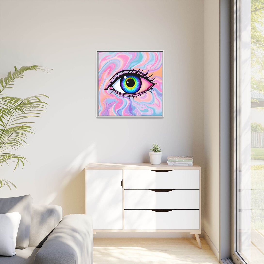 PsEyeFlow #3 – Vivid Mirage (Matte Canvas, Framed (Multi-color)) - Highdellic