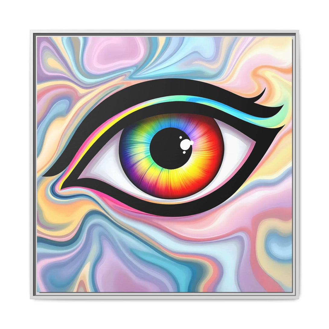 PsEyeFlow #24 - Prism Reflection (Square Matte Canvas, Framed (Multi-color)) - Highdellic