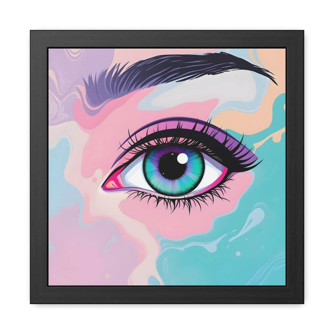 PsEyeFlow #2 – Lucid Gaze. ( wood Framed semi-gloss coated paper ) - Highdellic