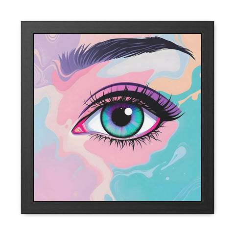 PsEyeFlow #2 – Lucid Gaze. ( wood Framed semi-gloss coated paper ) - Highdellic