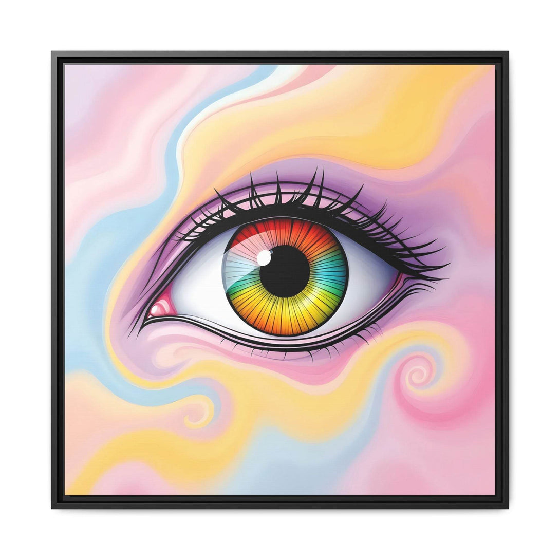PsEyeFlow #36 – The Whispering Spiral on Framed Matte Canvas - Highdellic