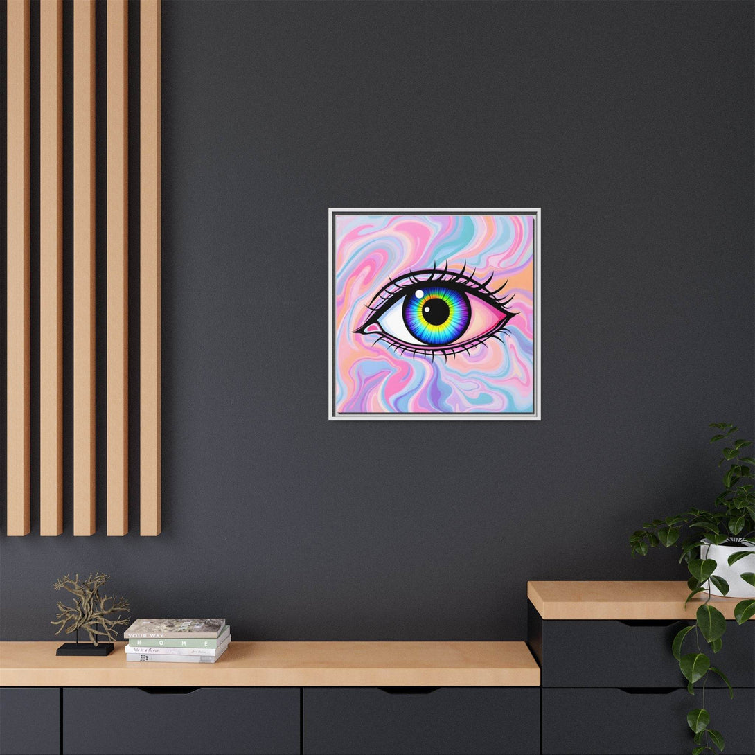 PsEyeFlow #3 – Vivid Mirage (Matte Canvas, Framed (Multi-color)) - Highdellic