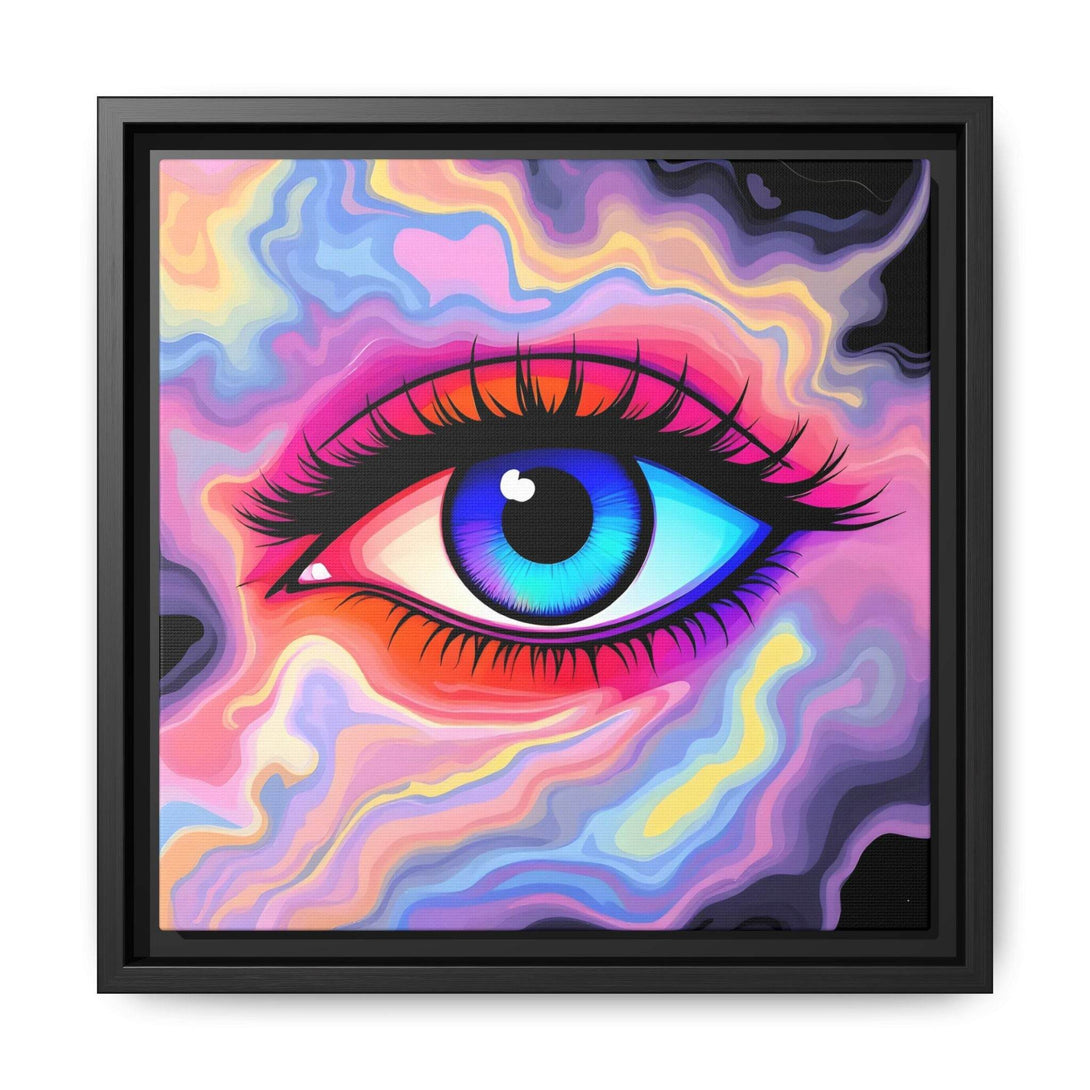 PsEyeFlow #23 - Nebula Gaze ( Colorful Framed Matte Canvas Decor ) - Highdellic