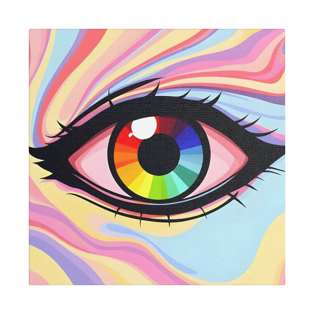 PsEyeFlow #15 - Chromatic Dream. (Satin Canvas, Stretched) - Highdellic
