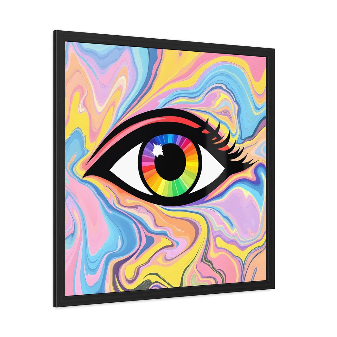 PsEyeFlow #16 - Spectrum Pulse. ( wood Framed semi-gloss coated paper ) - Highdellic