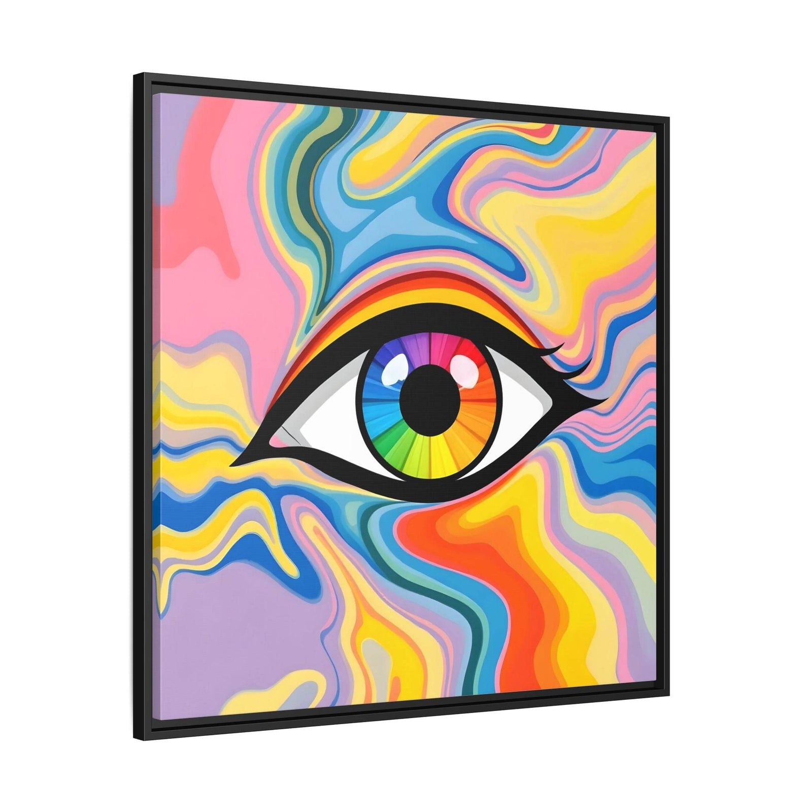 PsEyeFlow #27 - Spectrum Drift. (Matte Canvas, Framed (Multi-color)) - Highdellic