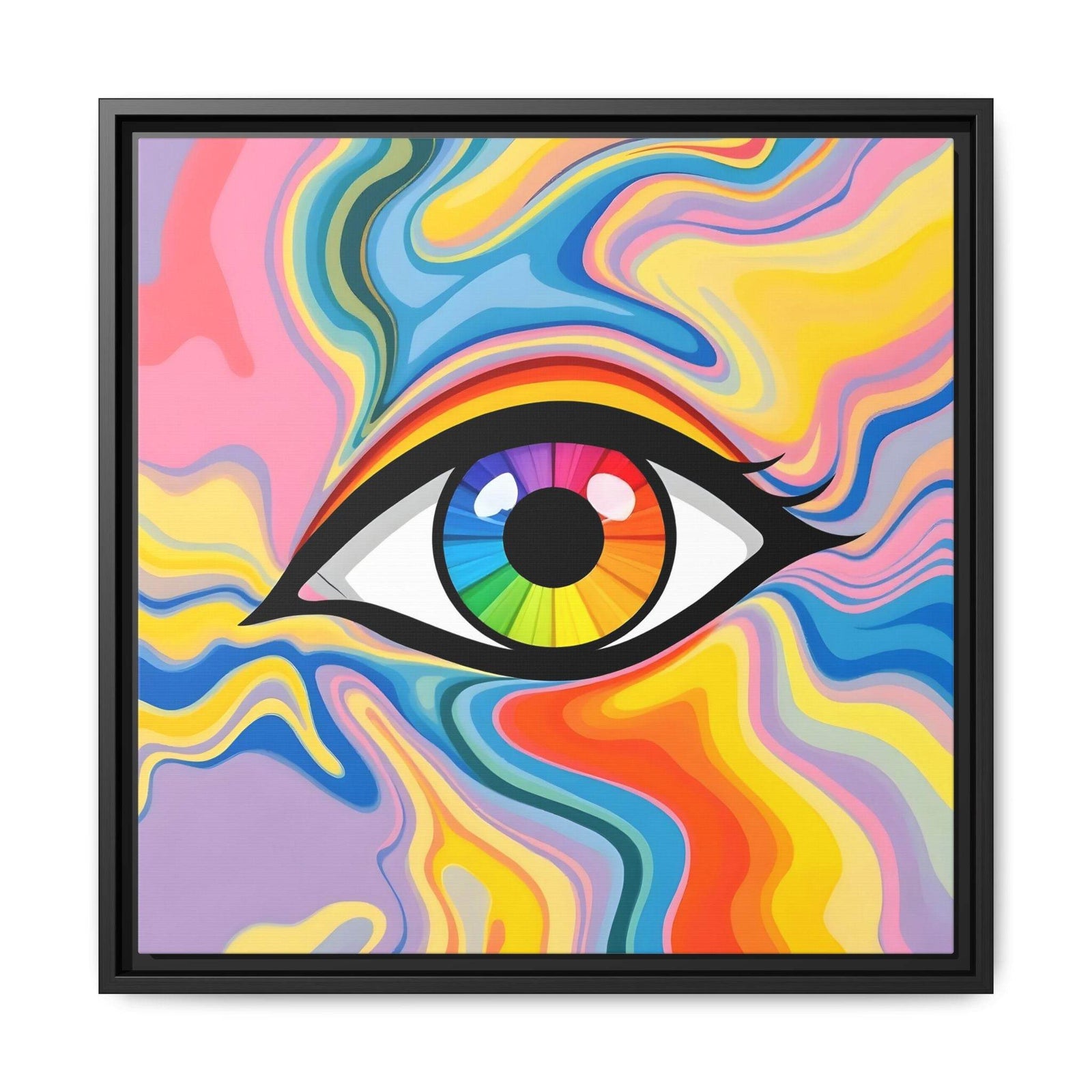 PsEyeFlow #27 - Spectrum Drift. (Matte Canvas, Framed (Multi-color)) - Highdellic