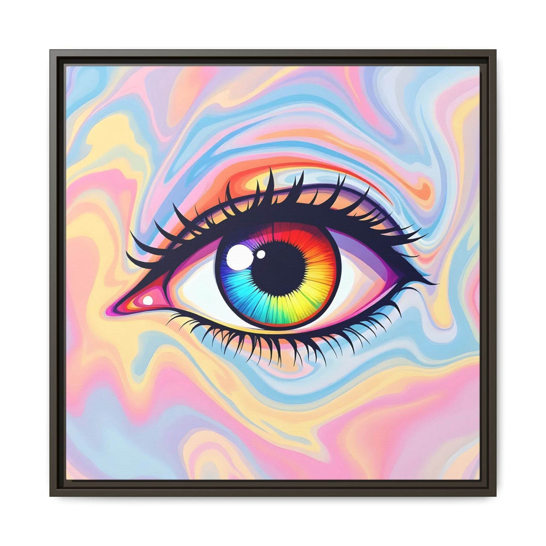 PsEyeFlow #20 - Dreamwave Vision. ( Colorful Framed Matte Canvas Decor ) - Highdellic