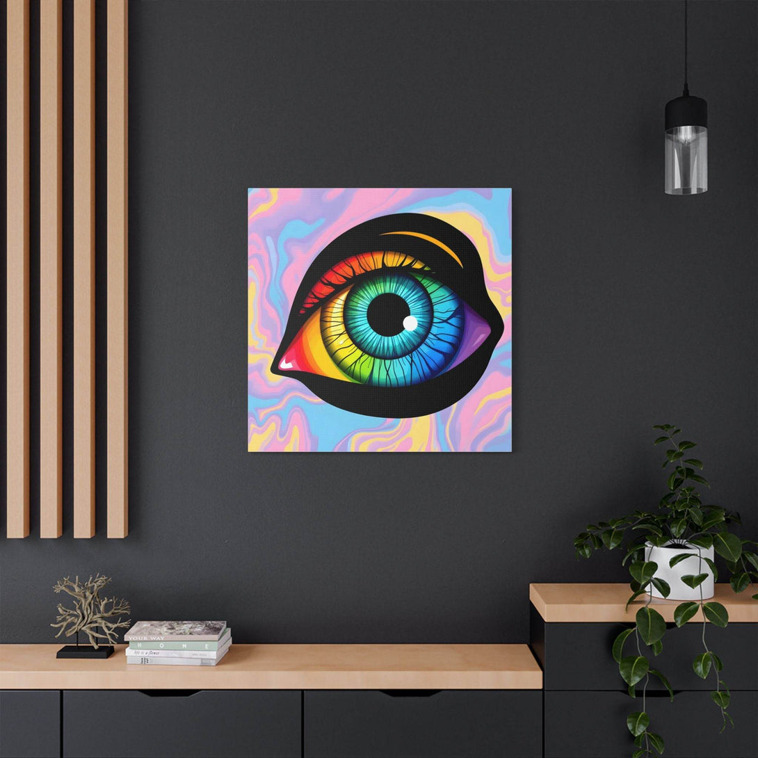 PsEyeFlow 4 - Chromatic Vision. (Satin Canvas, Stretched) - Highdellic