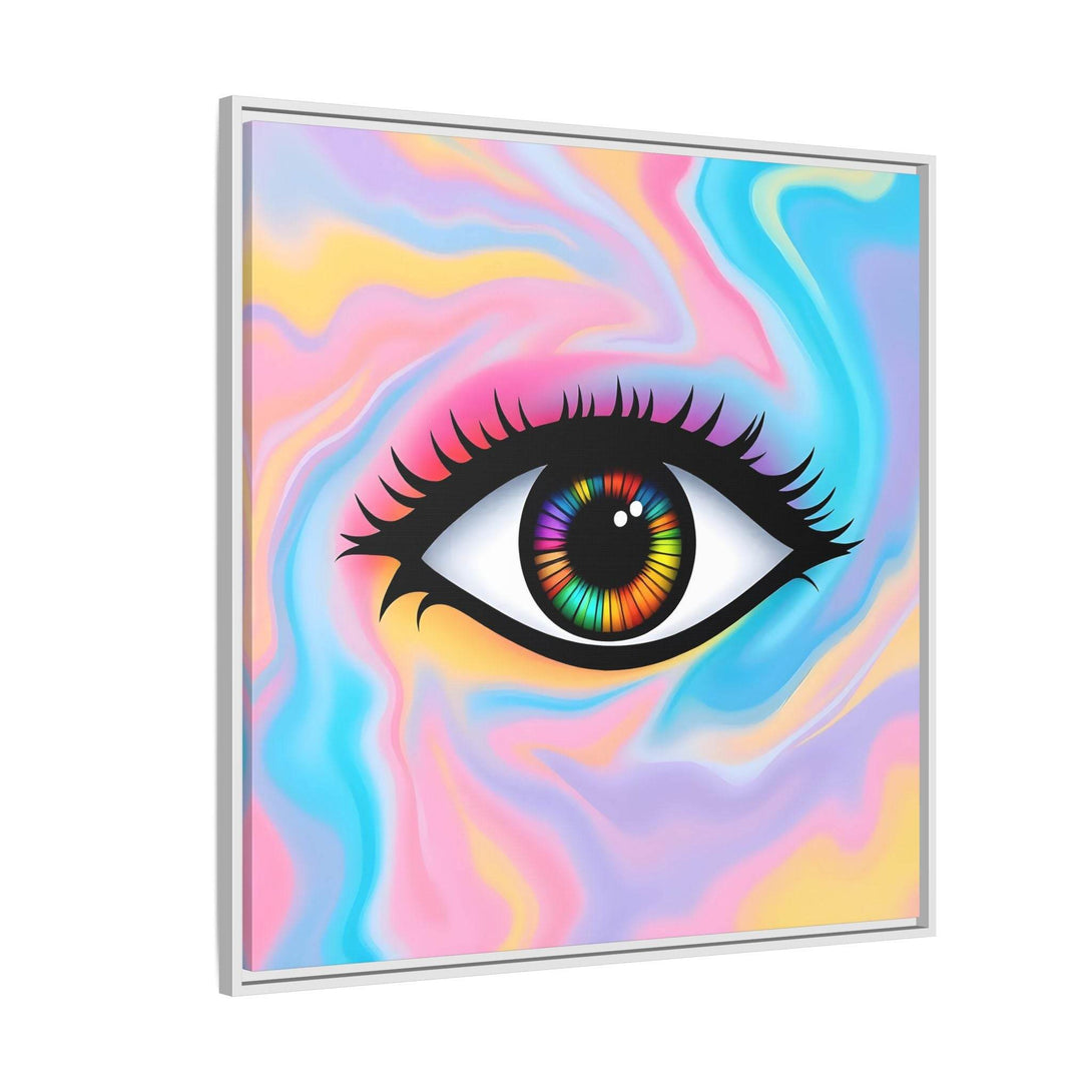 PsEyeFlow #32 - Prism Mirage on Framed Matte Canvas (multi colour) - Highdellic