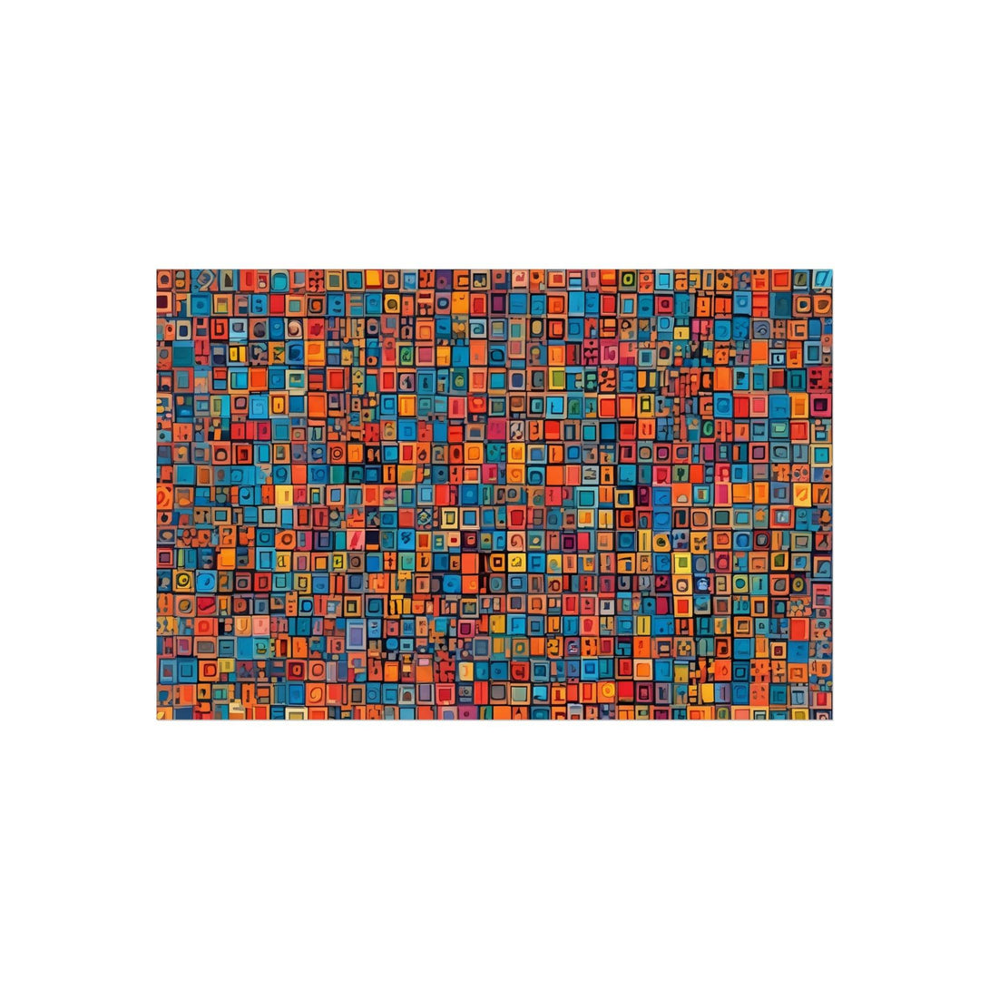 PsEyeCode #1 - Digital Mosaic on Horizontal (3:2) Fine Art Poster - Highdellic
