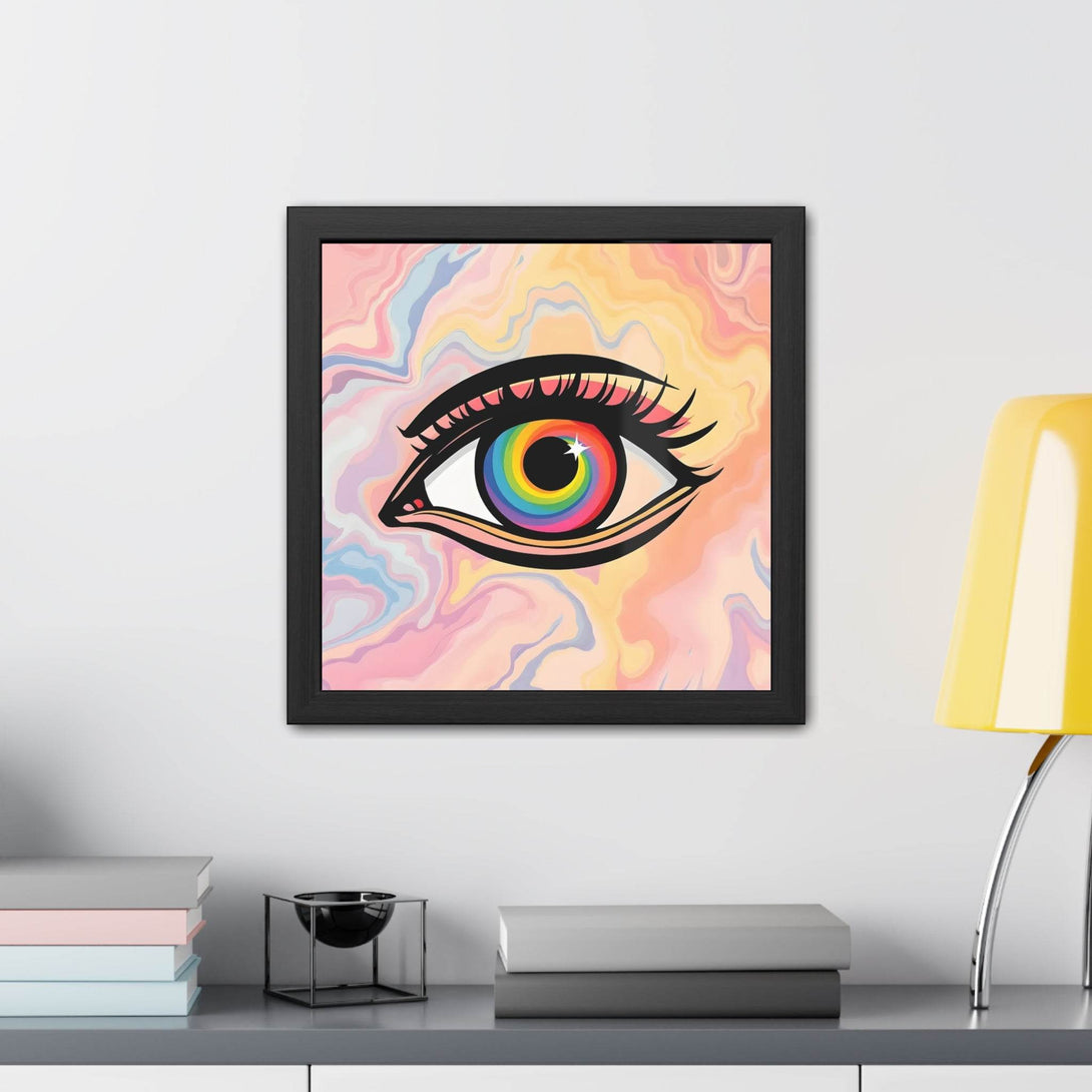 PsEyeFlow #14 - Radiant Spiral. ( wood Framed semi-gloss coated paper ) - Highdellic