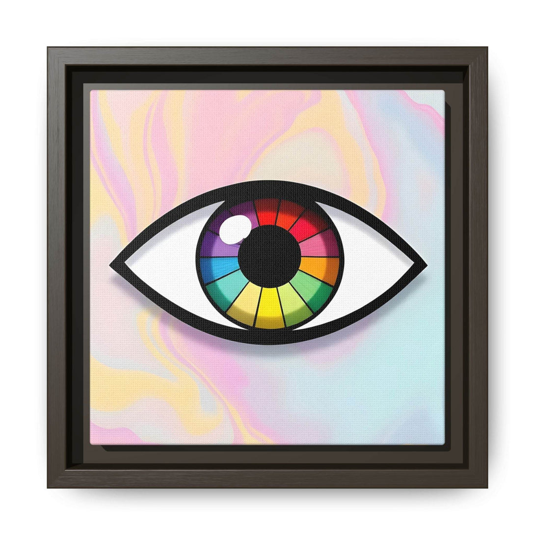 PsEyeFlow 5 - Prism Stare. ( Colorful Framed Matte Canvas Decor ) - Highdellic