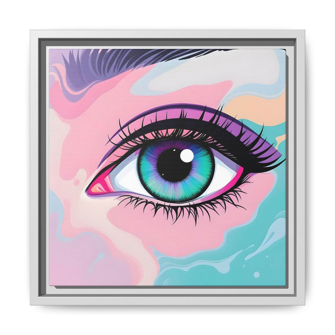 PsEyeFlow #2 – Lucid Gaze. ( Colorful Framed Matte Canvas Decor ) - Highdellic