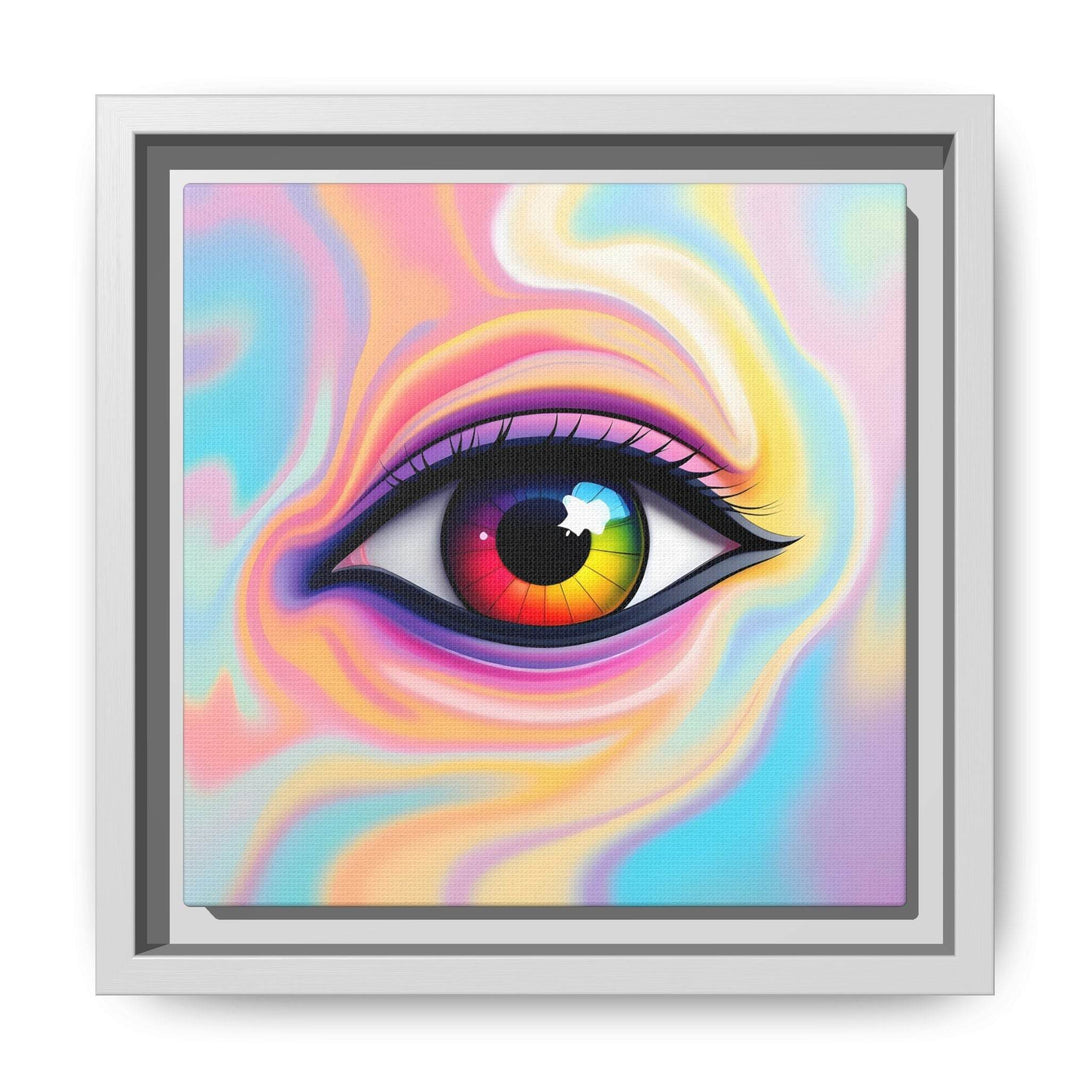 PsEyeFlow #34 – Veil of Visions on Framed Matte Canvas (multi colour) - Highdellic