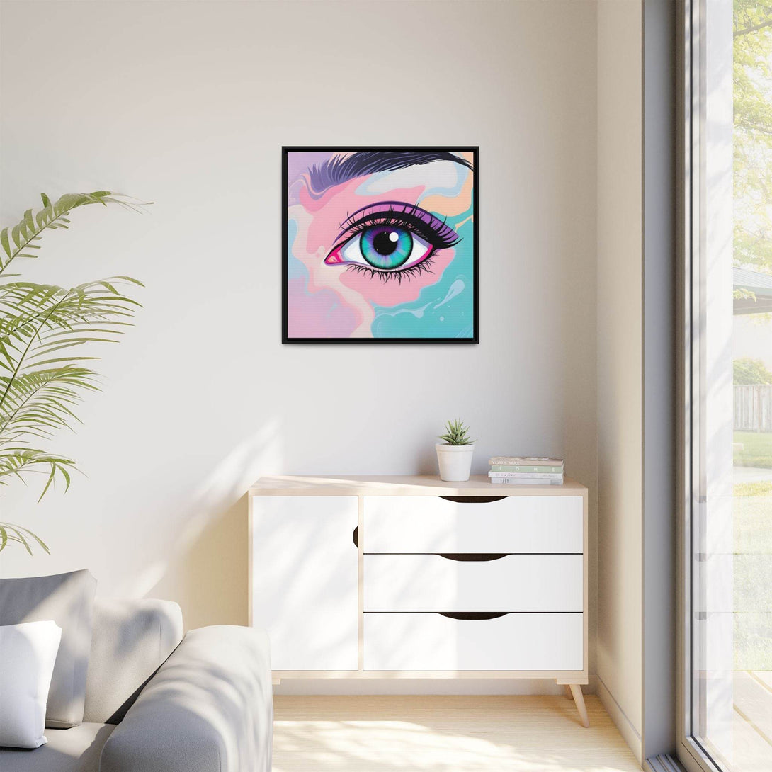 PsEyeFlow #2 – Lucid Gaze. ( Colorful Framed Matte Canvas Decor ) - Highdellic