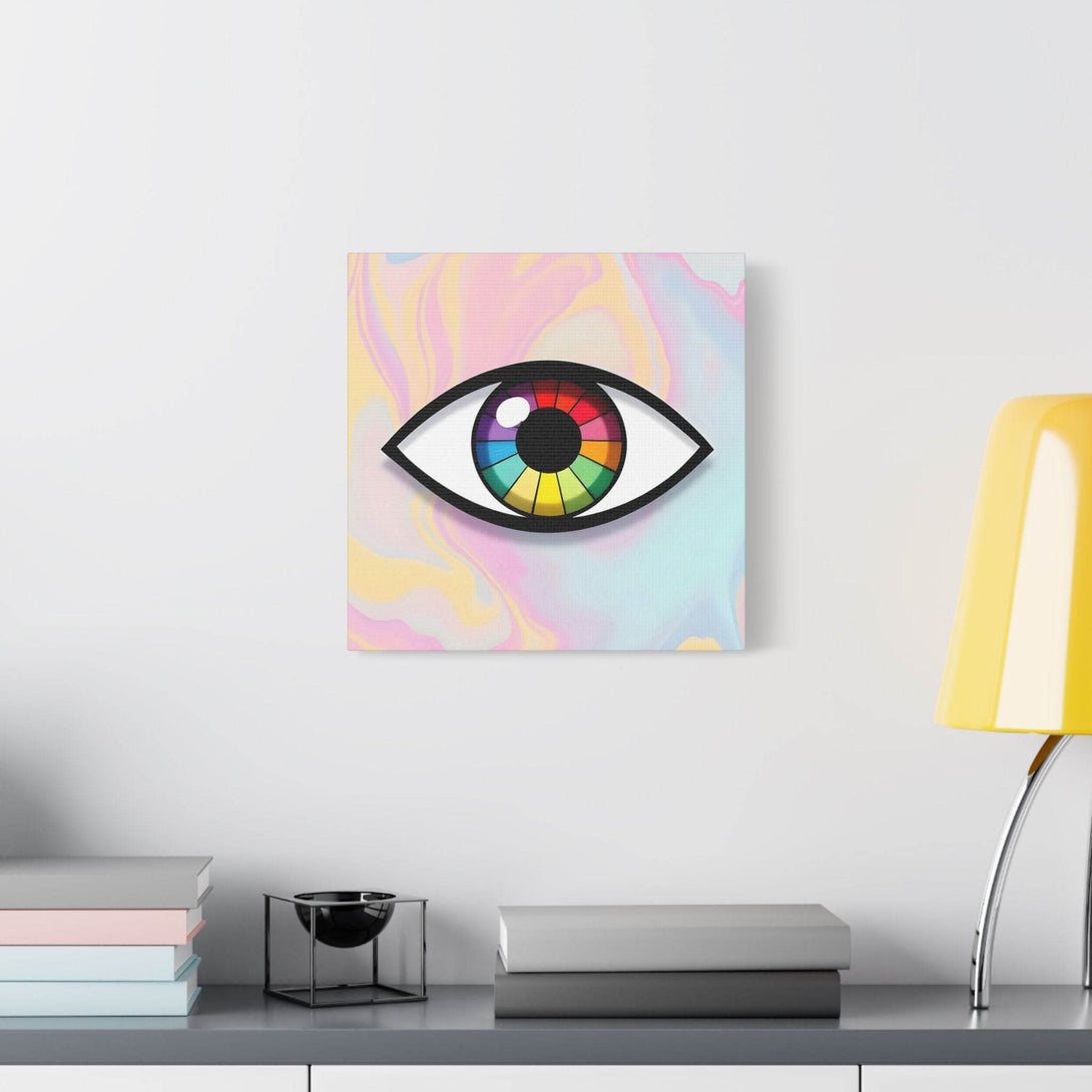 PsEyeFlow 5 - Prism Stare. (Satin Canvas, Stretched) - Highdellic