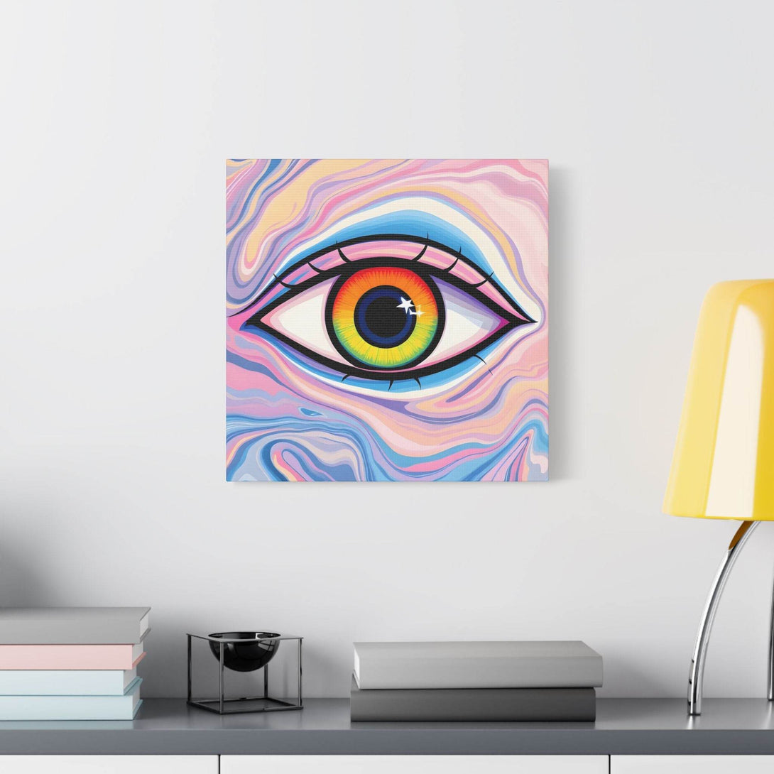 PsEyeFlow #9 - Celestial Stare. (Satin Canvas, Stretched) - Highdellic