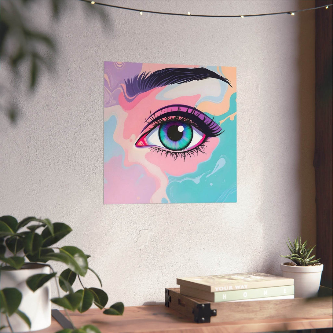 PsEyeFlow #2 – Lucid Gaze on Square Fine Art Poster - Highdellic
