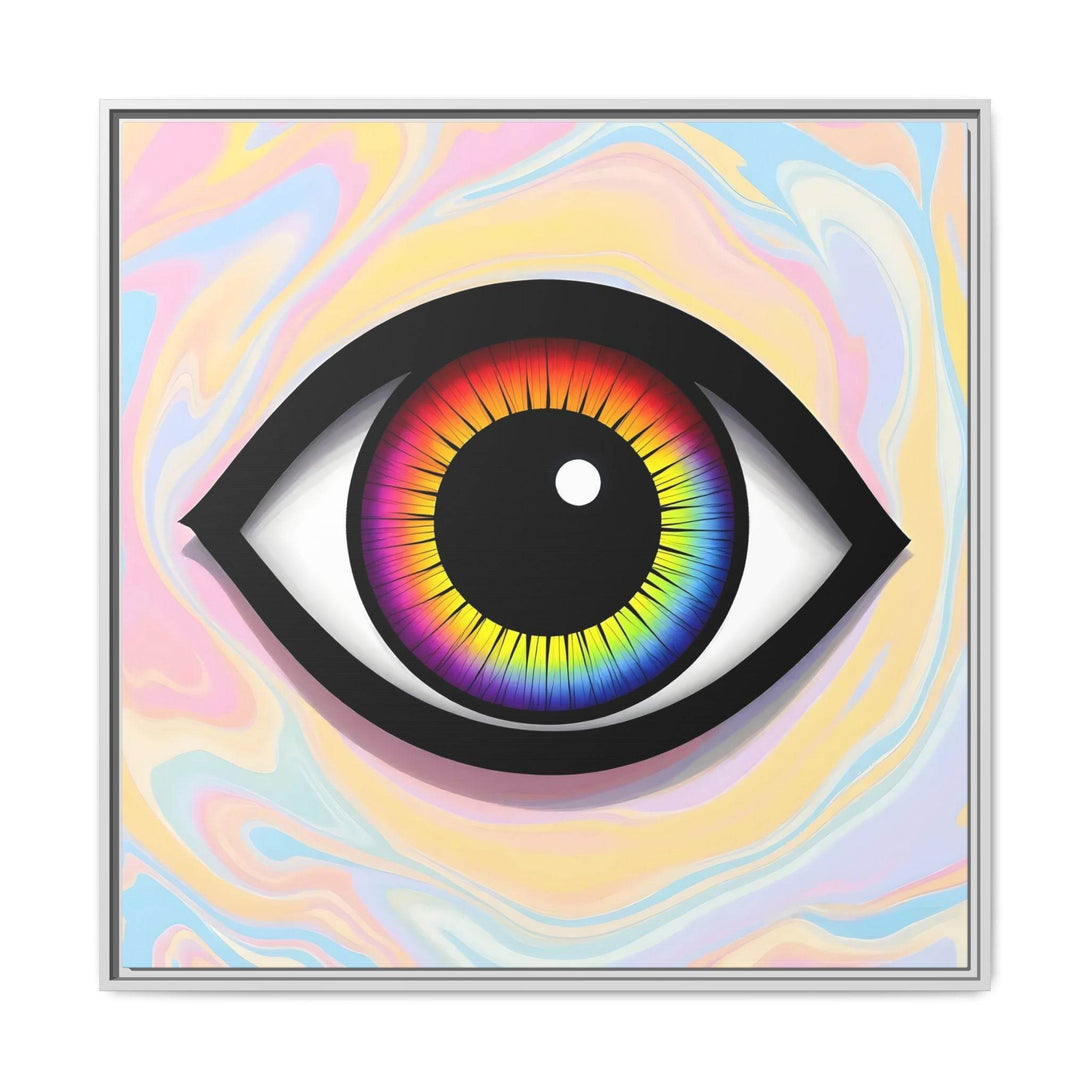 PsEyeFlow #25 - Chromatic Horizon. (Matte Canvas, Framed (Multi-color)) - Highdellic