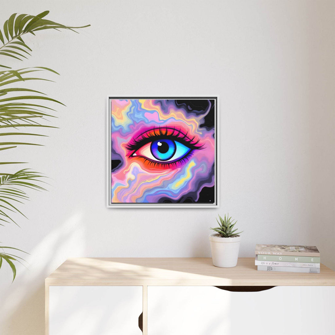 PsEyeFlow #23 - Nebula Gaze ( Colorful Framed Matte Canvas Decor ) - Highdellic