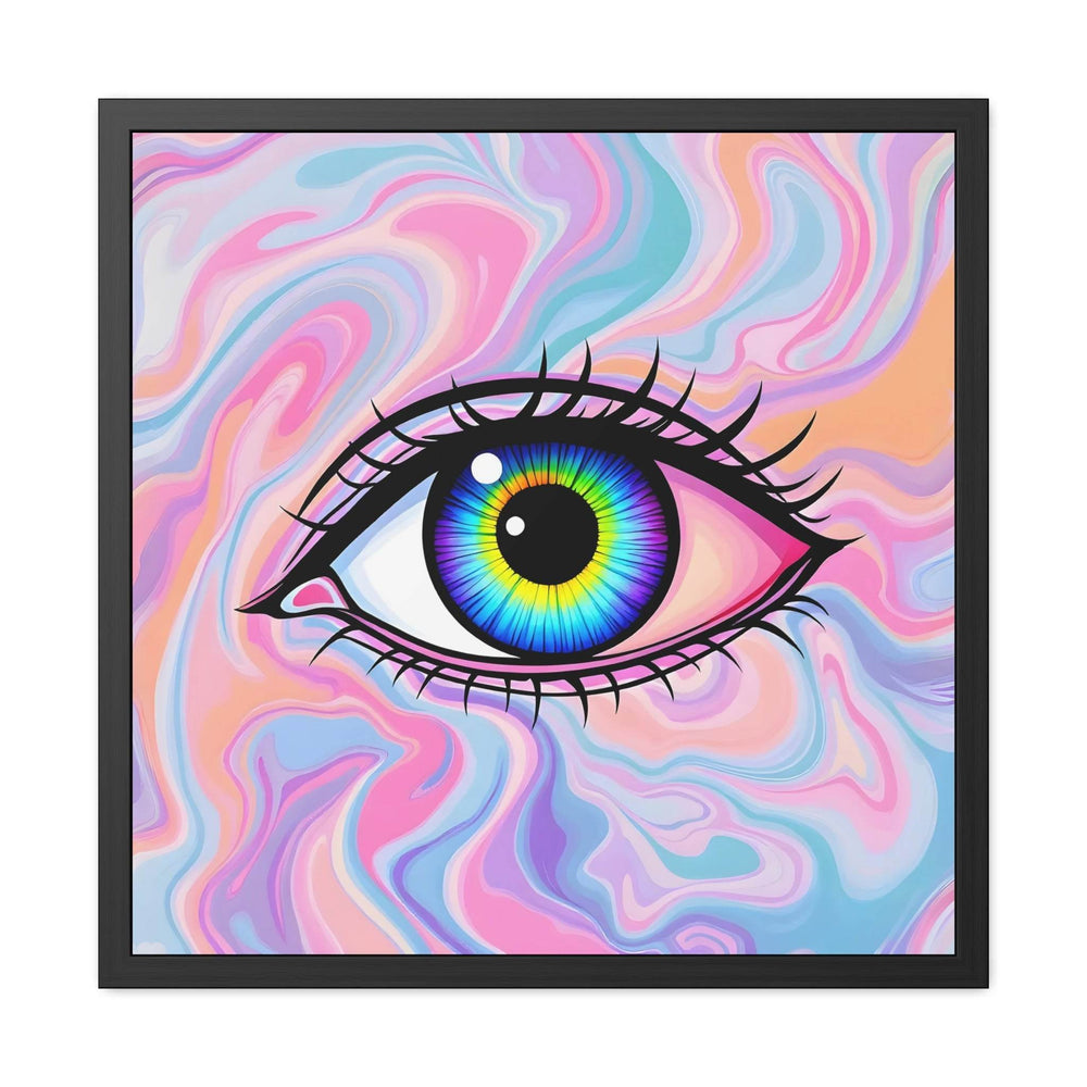 PsEyeFlow #3 – Vivid Mirage. ( wood Framed semi-gloss coated paper ) - Highdellic