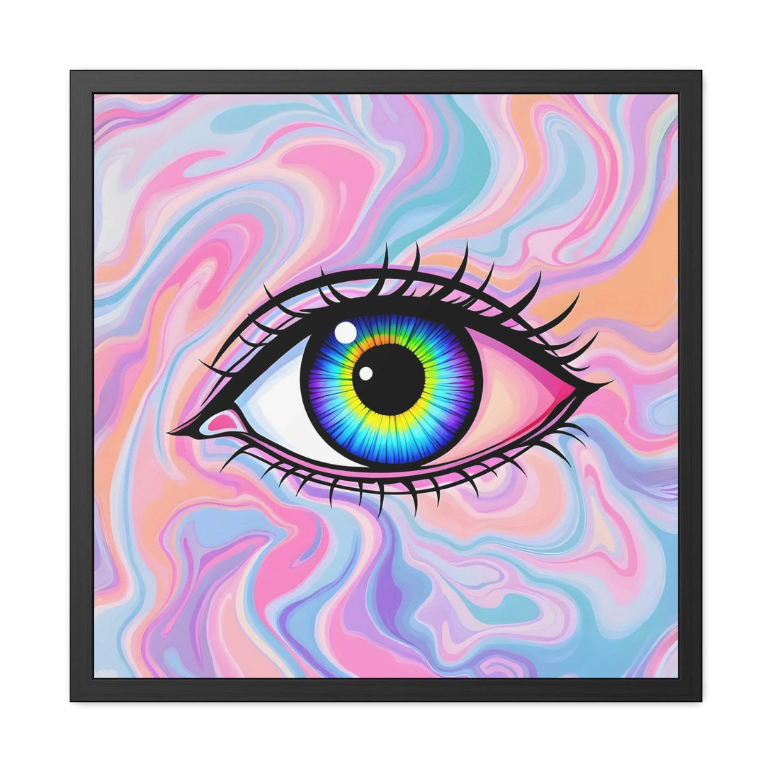 PsEyeFlow #3 – Vivid Mirage. ( wood Framed semi-gloss coated paper ) - Highdellic