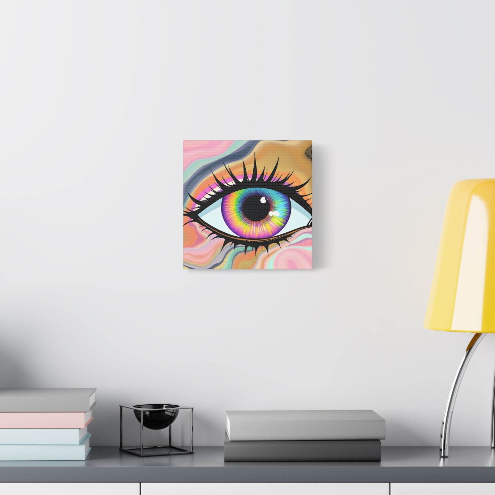 PsEyeFlow #7 - Cosmic Gaze. (Satin Canvas, Stretched) - Highdellic