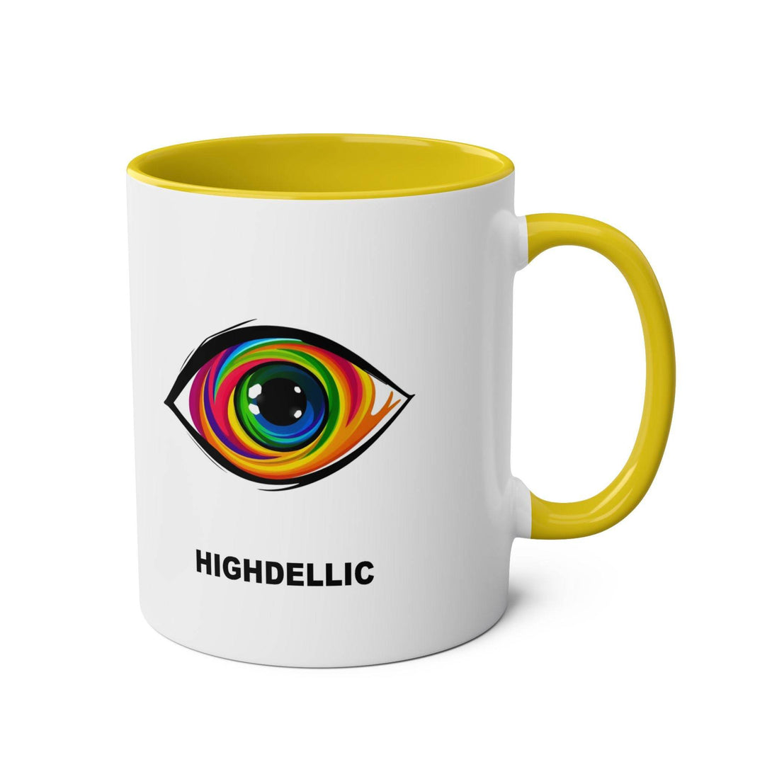 Highdellic PsEyeGo 1 on Vibrant Two-Tone 11oz Coffee Mug, - Highdellic