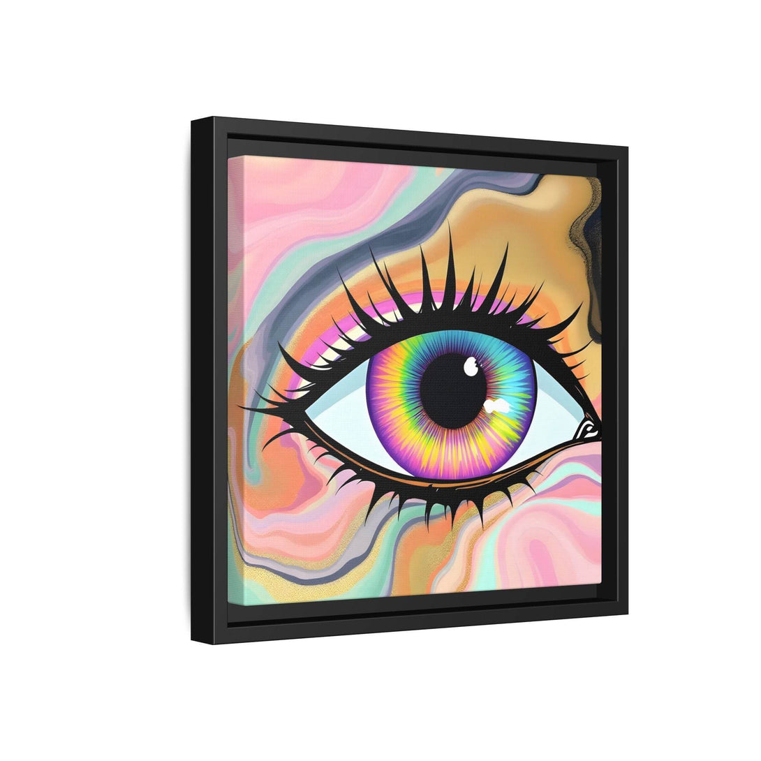 PsEyeFlow #7 - Cosmic Gaze. ( Colorful Framed Matte Canvas Decor ) - Highdellic