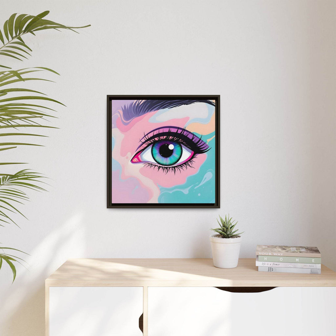 PsEyeFlow #2 – Lucid Gaze. ( Colorful Framed Matte Canvas Decor ) - Highdellic