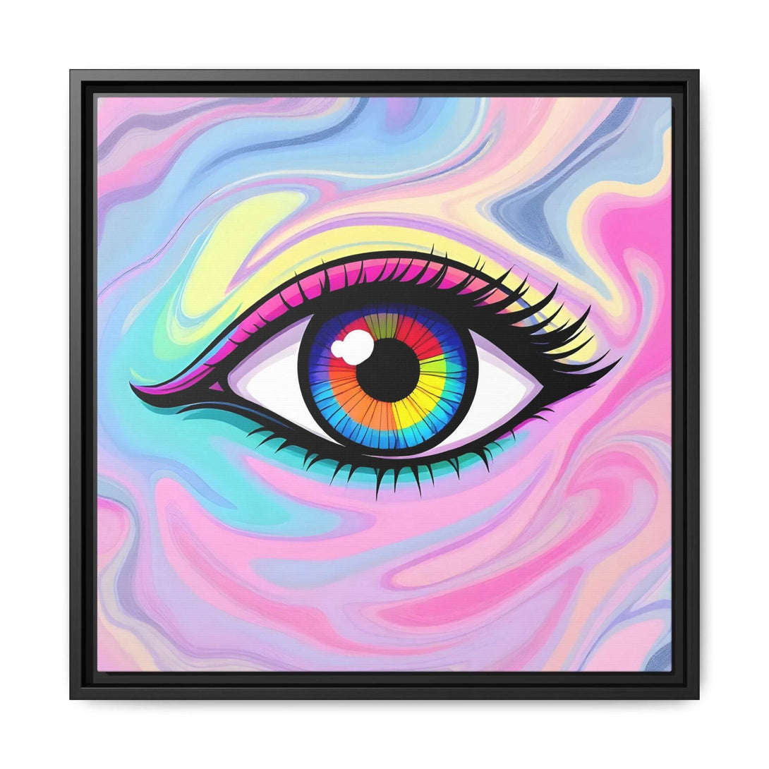 PsEyeFlow #8 - Radiant Vision. ( Colourful Framed Matte Canvas Decor ) - Highdellic
