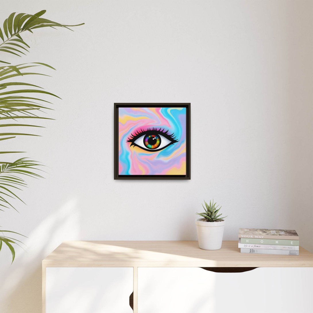 PsEyeFlow #32 - Prism Mirage on Framed Matte Canvas (multi colour) - Highdellic