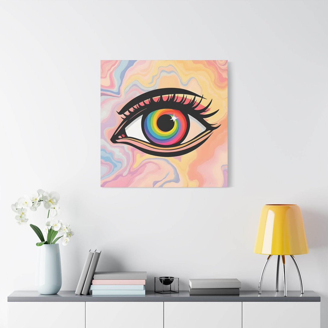 PsEyeFlow #14 - Radiant Spiral. (Satin Canvas, Stretched) - Highdellic