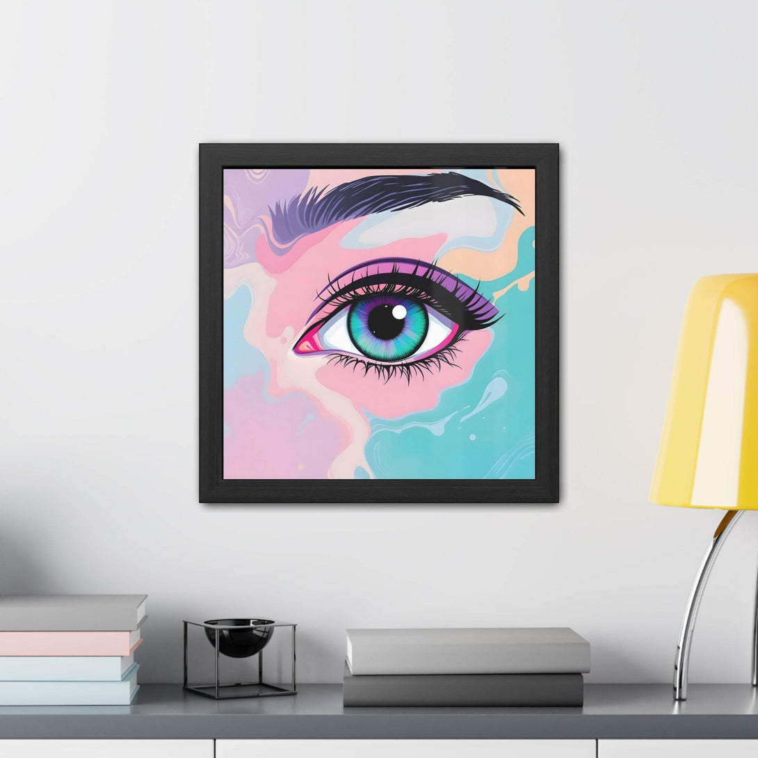 PsEyeFlow #2 – Lucid Gaze. ( wood Framed semi-gloss coated paper ) - Highdellic