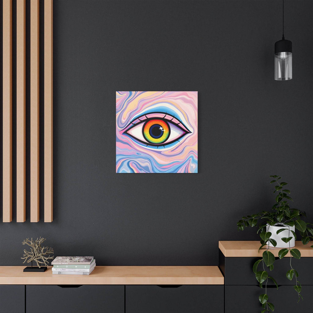PsEyeFlow #9 - Celestial Stare. (Satin Canvas, Stretched) - Highdellic
