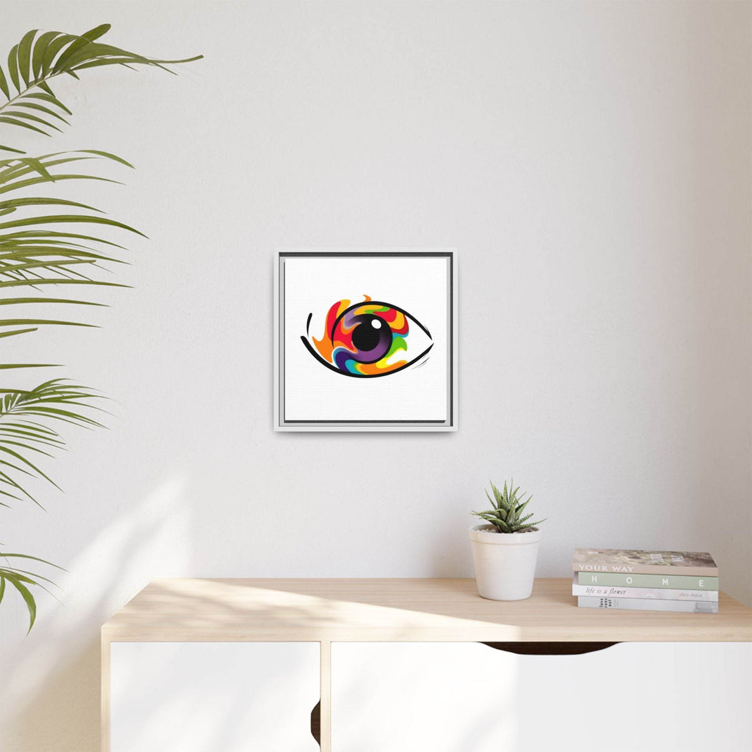 PsEyeGo 3 – Chromatic Flame on Framed Matte Canvas (Multi-color) - Highdellic