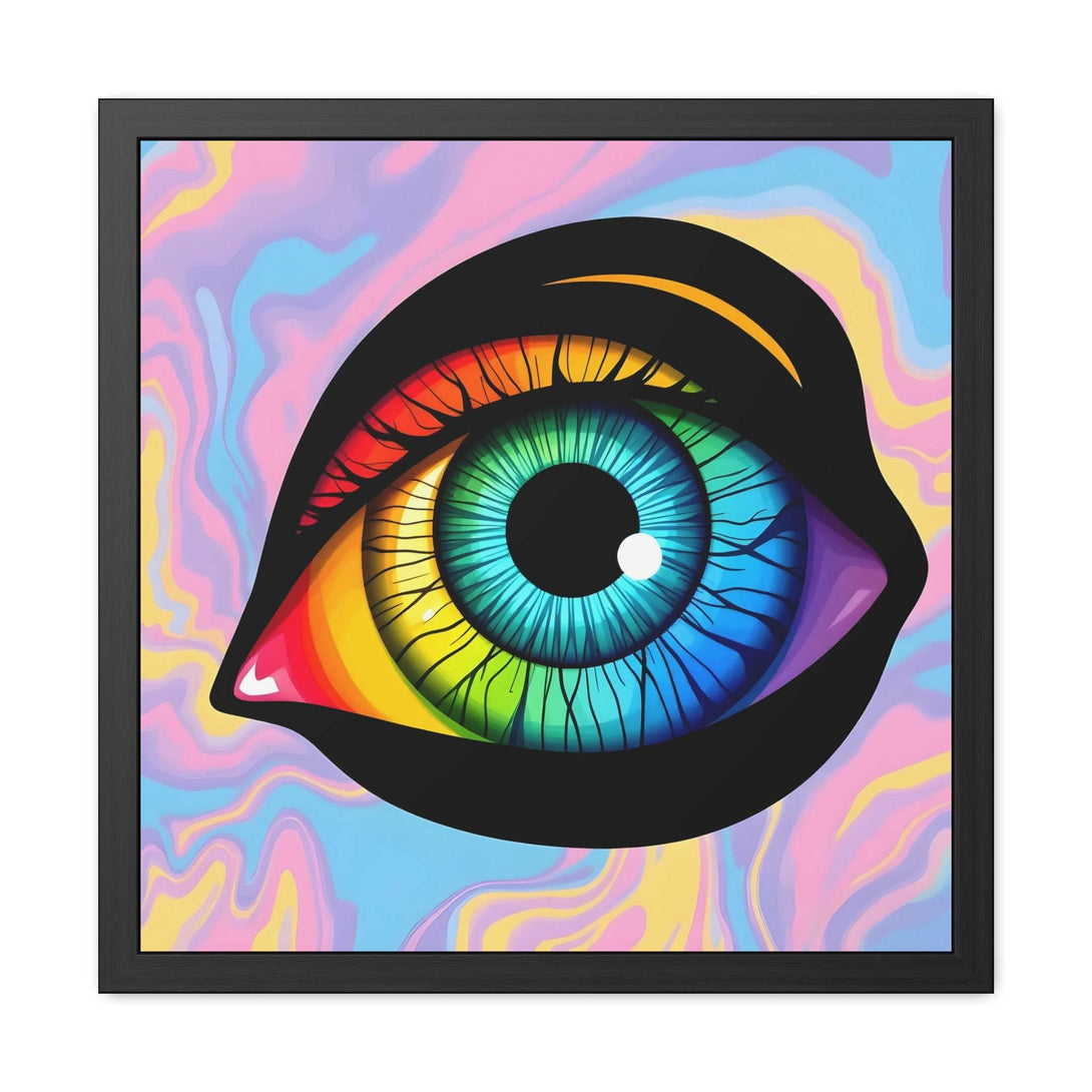 PsEyeFlow 4 - Chromatic Vision. ( wood Framed semi-gloss coated paper ) - Highdellic