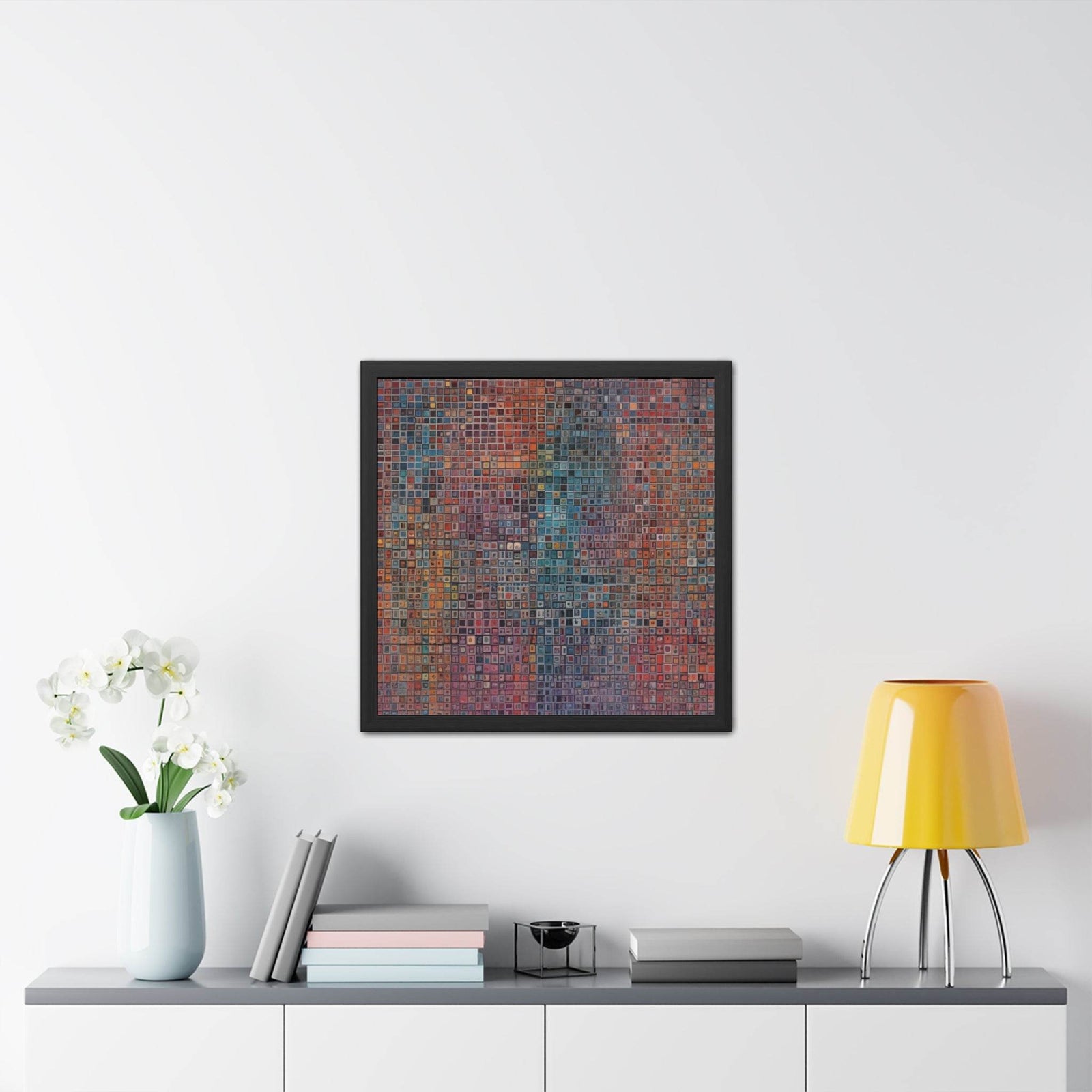 PsEyeCode #2 - Encrypted Echo - (Vibrant Colours Wooden Frame) - Highdellic